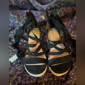 Torrid Strappy Flatform Espadrille Faux Suede Sandal